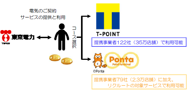 【東京電力】Tポイント&Pontaと提携で、1円で１ポイント貯まる！使える！